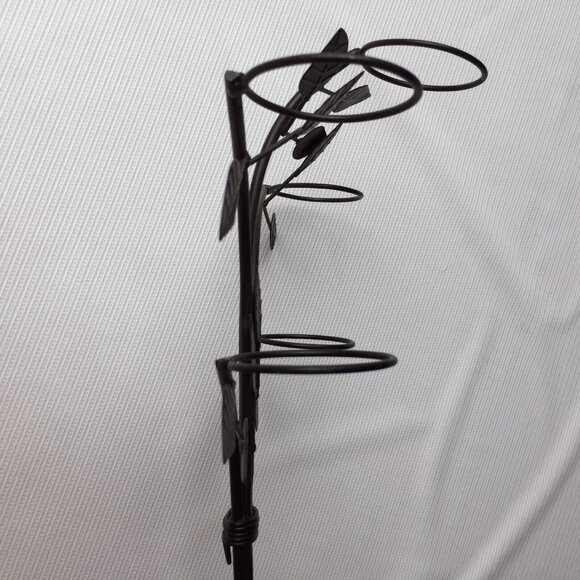 Sconce Candle Holder Wall Hanging Plant Vines Leaves Art Bronze Tone Metal Decor - Picture 4 of 11